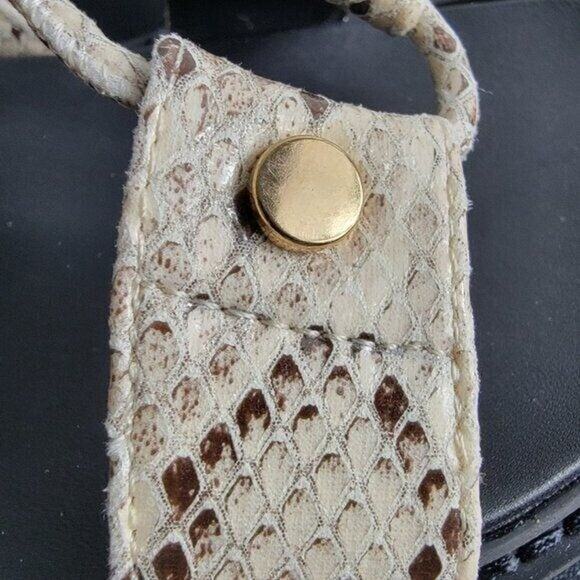 NEW BCBG Gladiator Sandals Sz 7.5 Beige Animal Print Lace Up - Picture 5 of 9